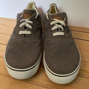 L.L. BEAN Shoes Sunwashed Canvas Sneaker Brown Lace Up VN#06078 Casual Mens 13 M
